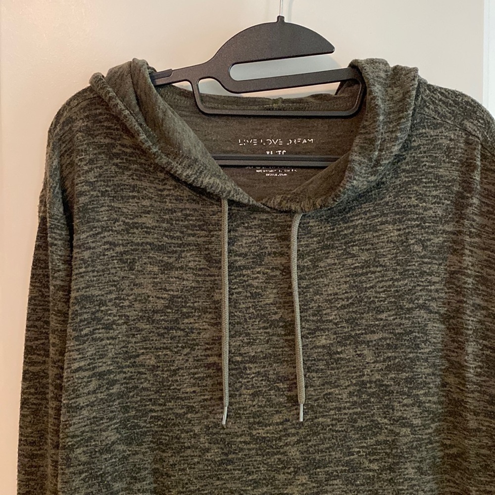AE XL green/black dropped hoodie